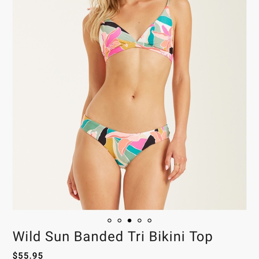 Billabong bikini set! Size med. Wild sun pattern